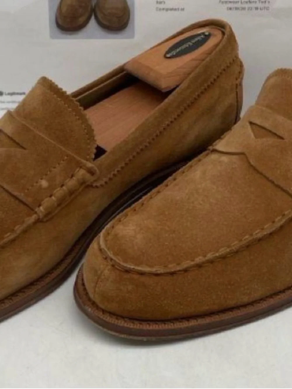 Tod's Suede Penny Loafers in Tan Brown